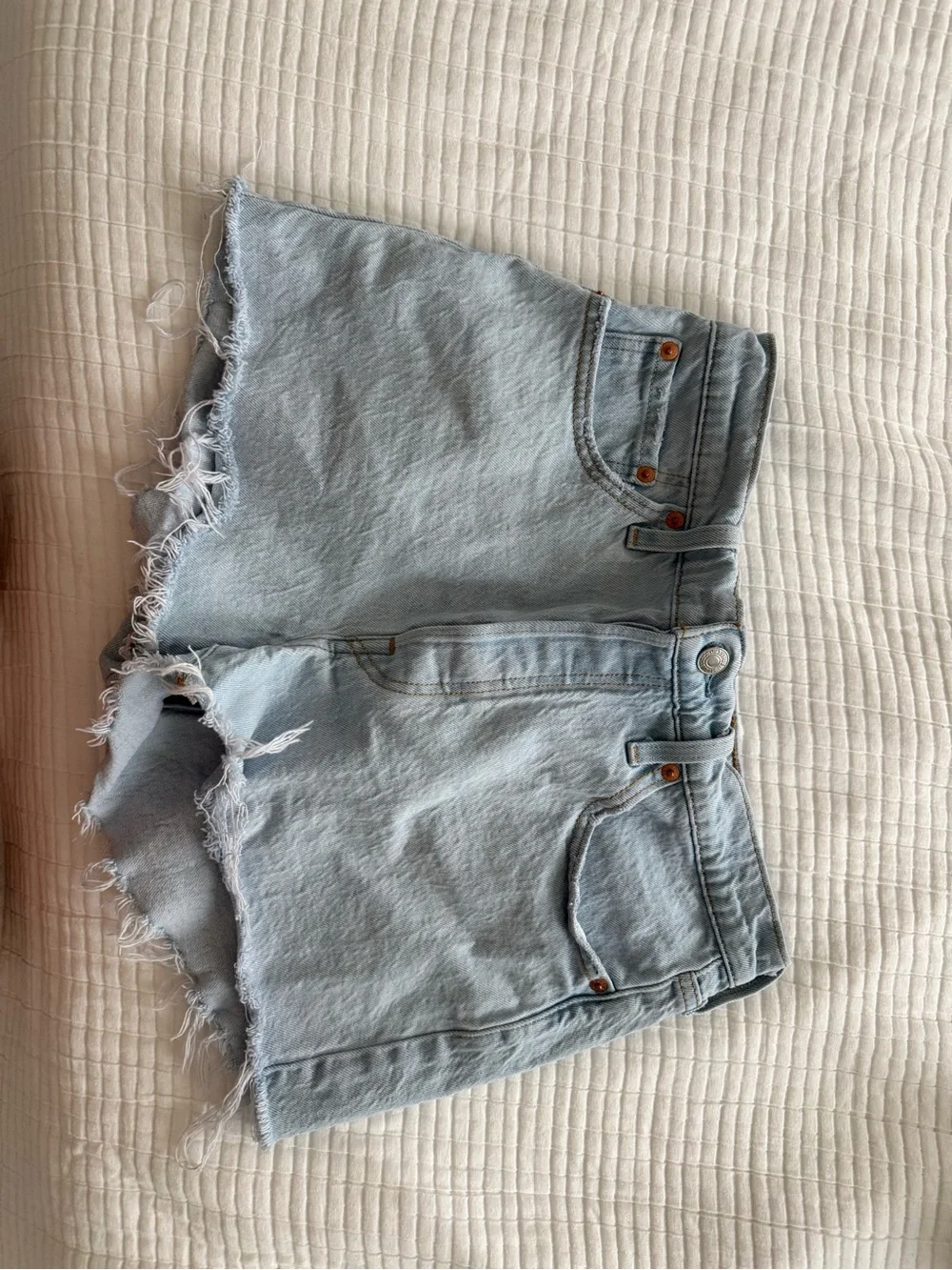 Levi's Women's Jean Shorts - Light Blue, Medium Blue, Dark Blue, Black - Picture 2 of 9